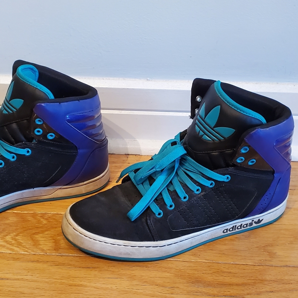 Adidas high top sneakers, men's 10.5